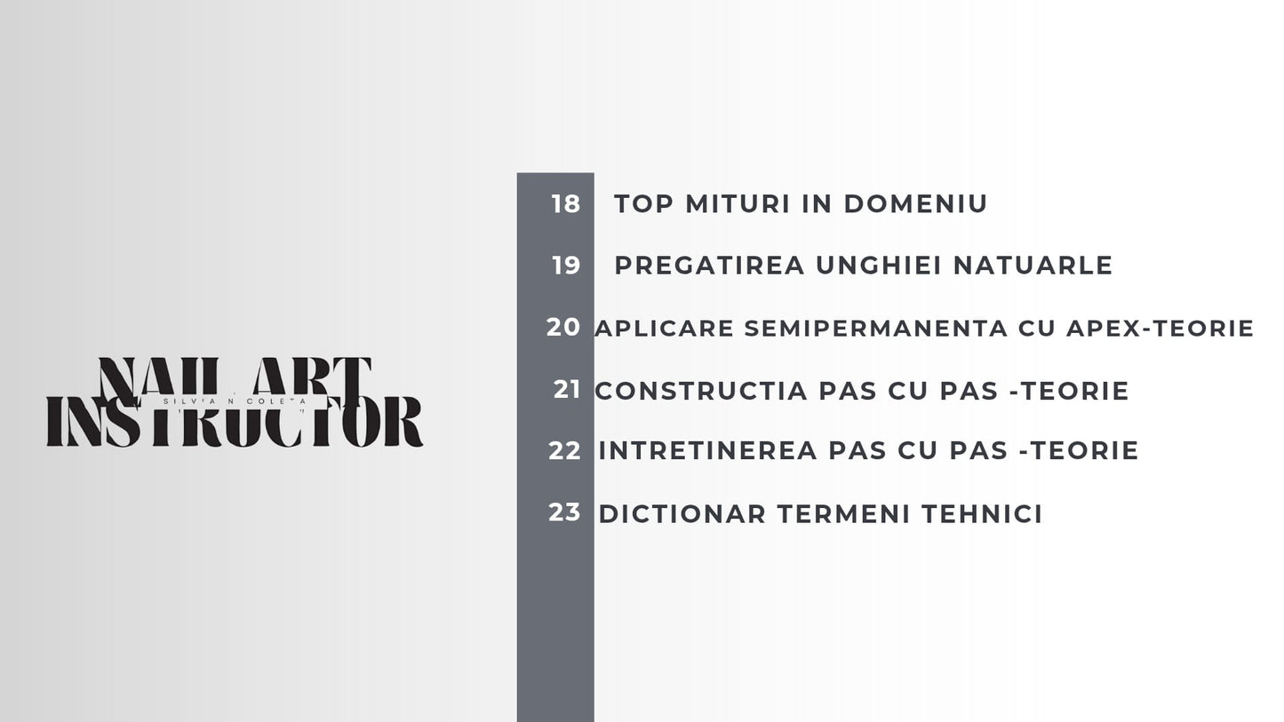 Ghidul Tehnicianului Începător-Silvia Nicoleta Nail Intructor